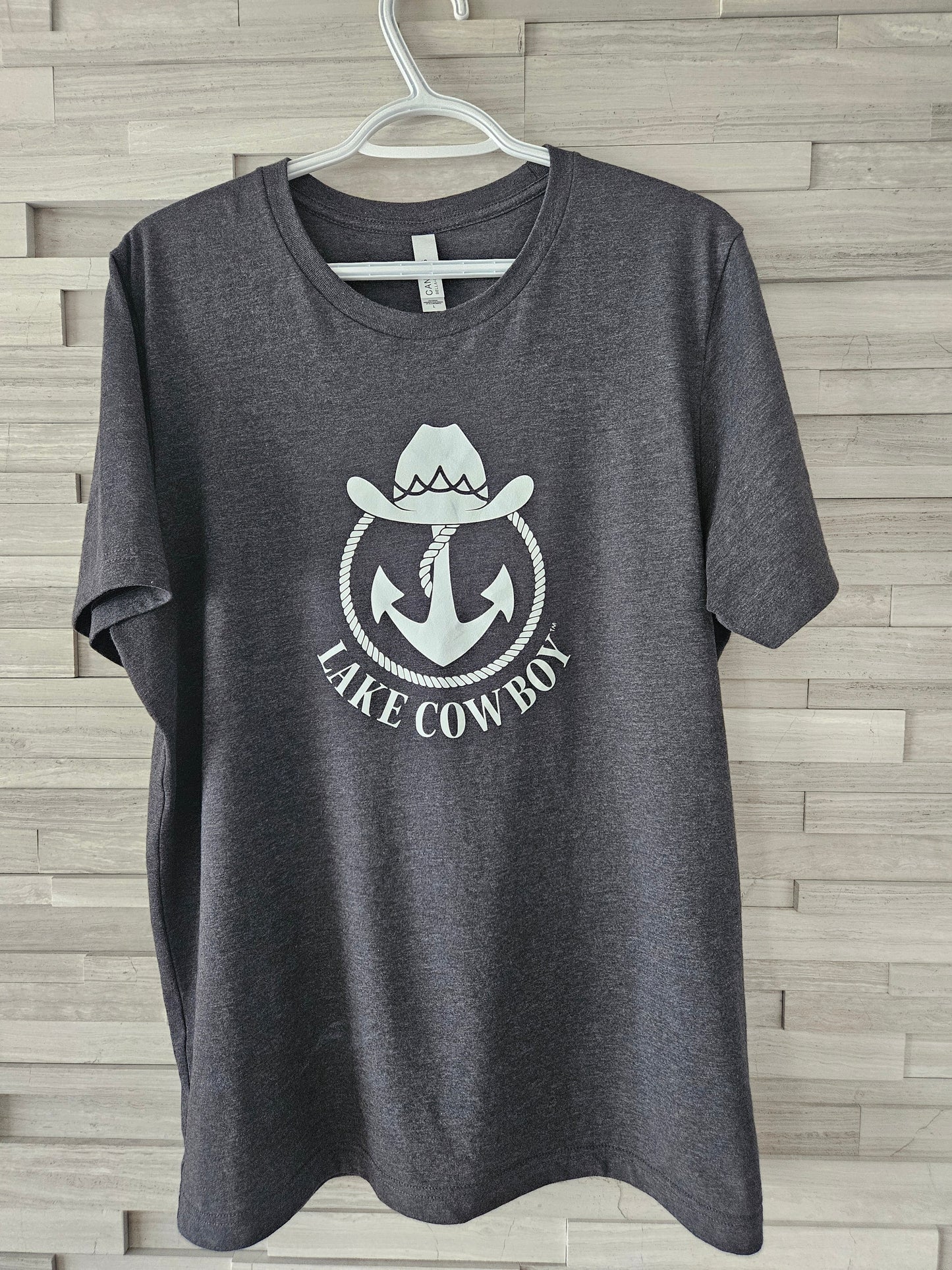 Men's Lake Cowboy Big Logo Crew Neck T-Shirt (Grey)