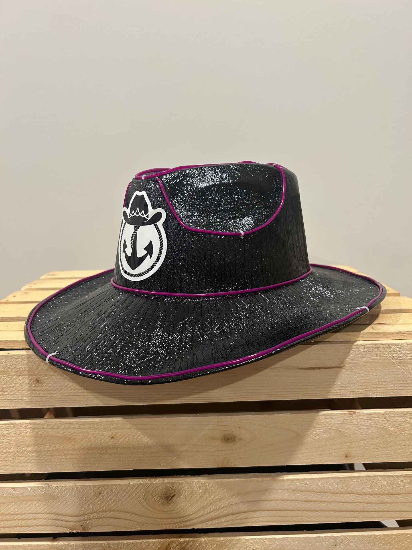 Neon LED light up cowboy hat