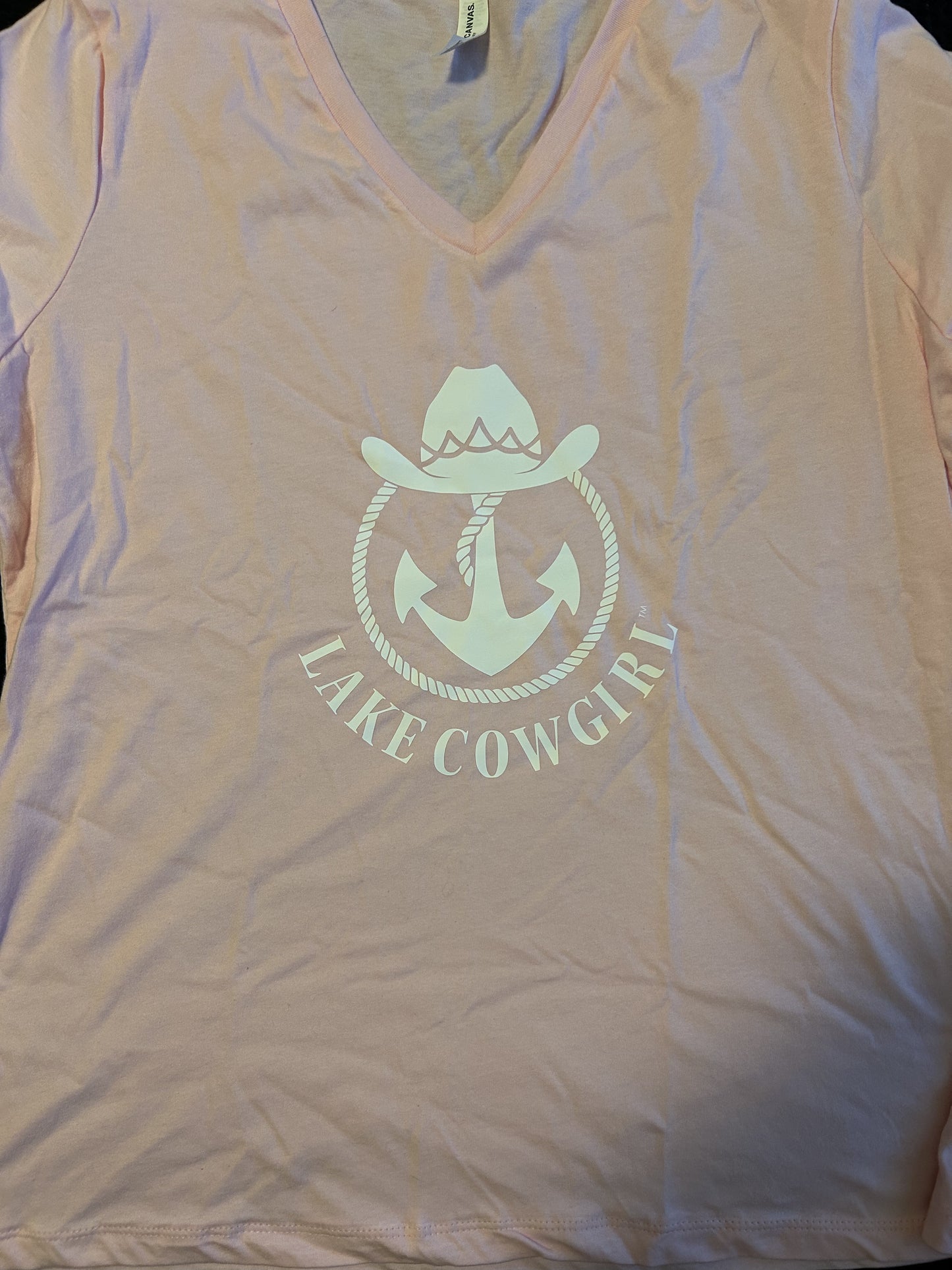 Women's Lake Cowgirl Big Logo V-Neck T-Shirt