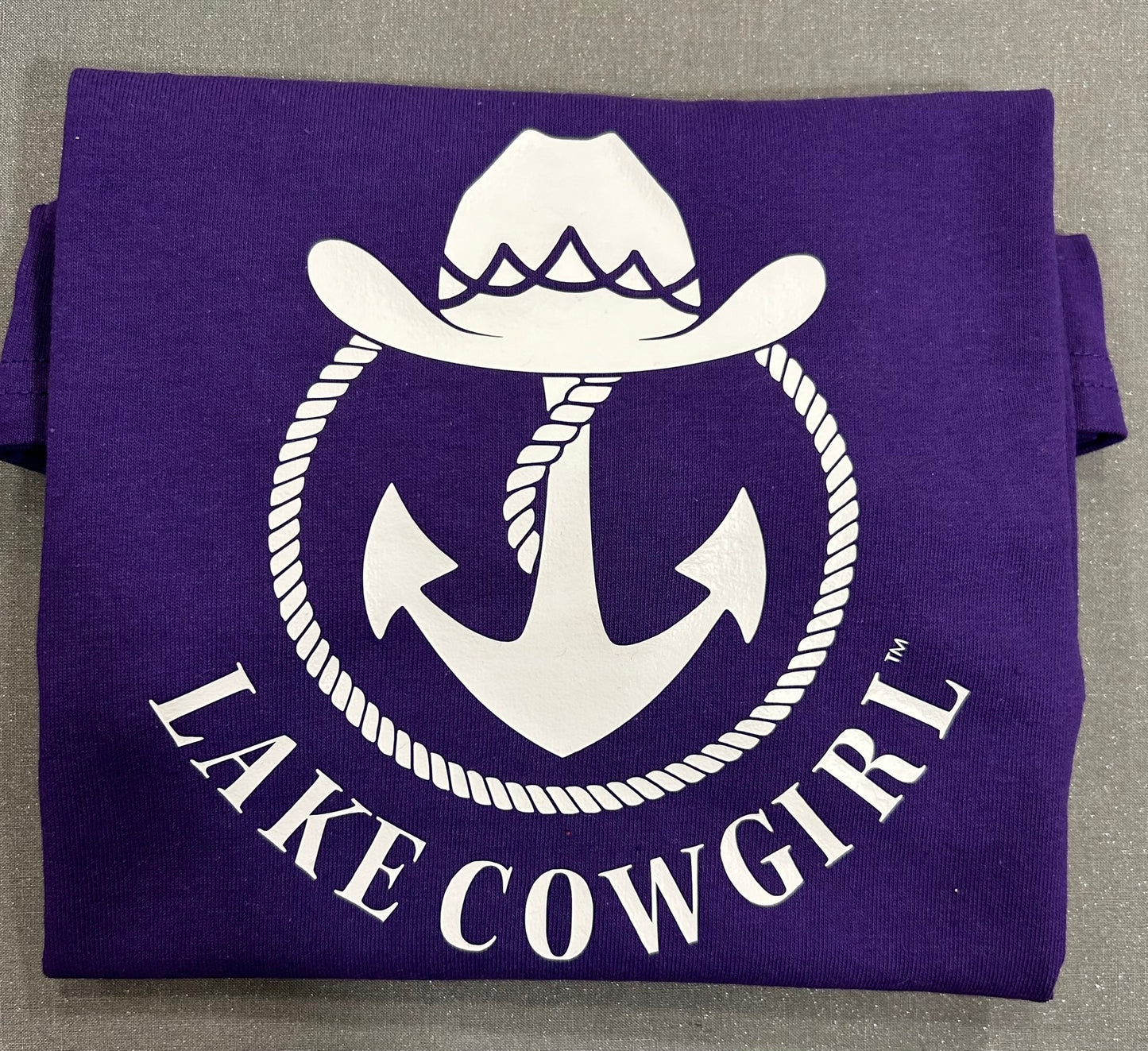 Youth Lake Cowgirl Big Logo T-Shirt (Purple)
