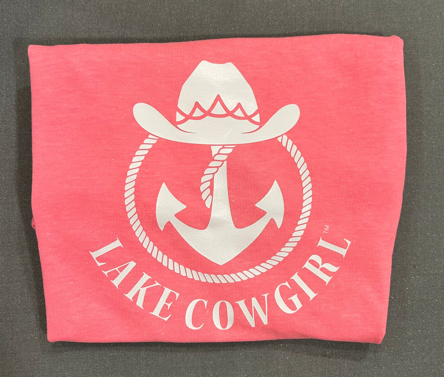Youth Lake Cowgirl Big Logo T-Shirt (Pink)