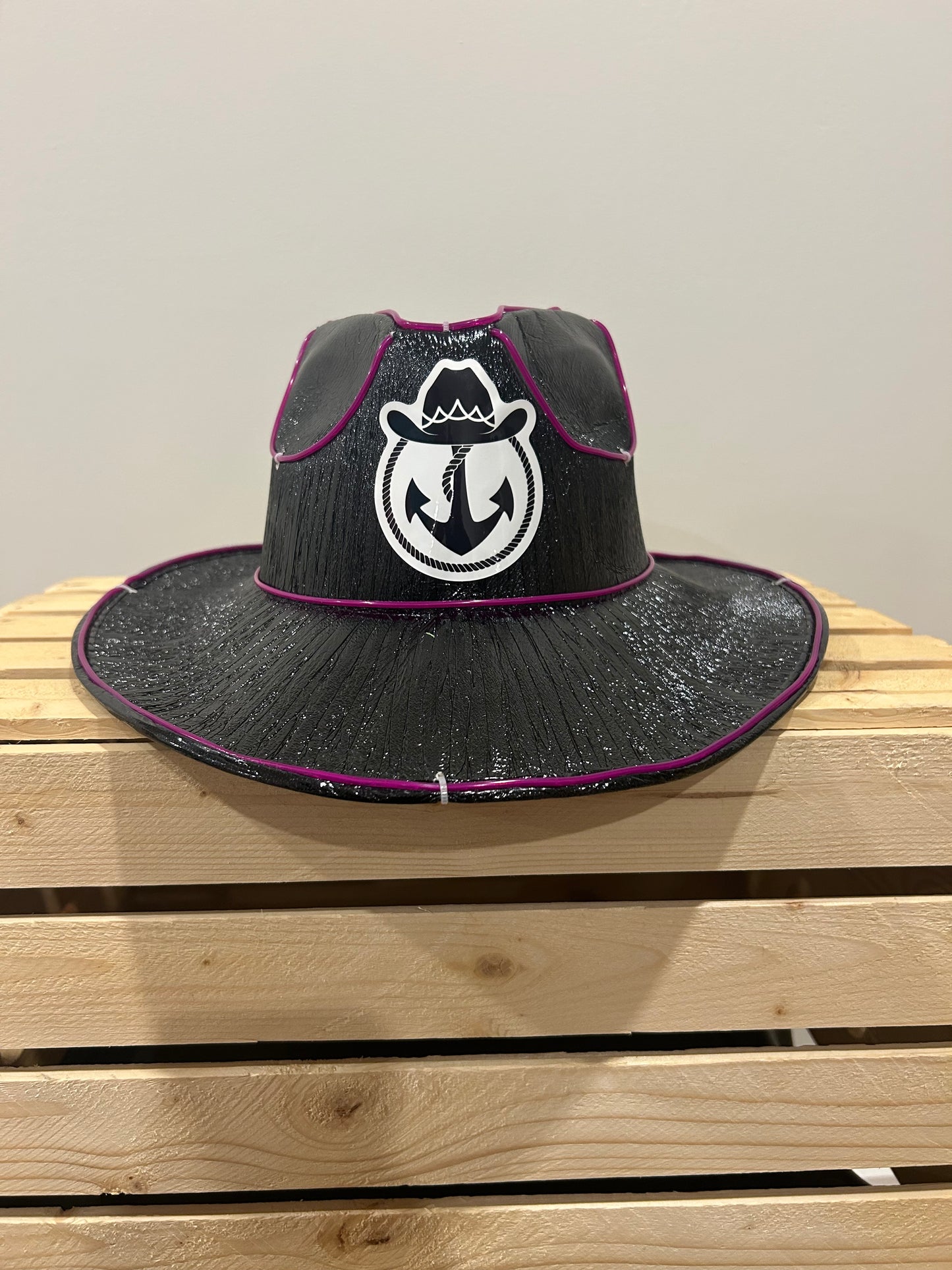 Neon LED light up cowboy hat