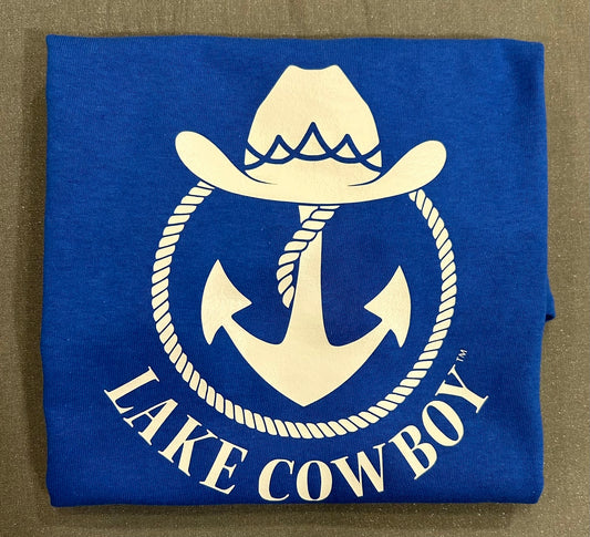 Youth Lake Cowboy Big Logo T-Shirt (Blue)