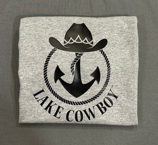 Youth Lake Cowboy Big Logo T-Shirt (Grey)